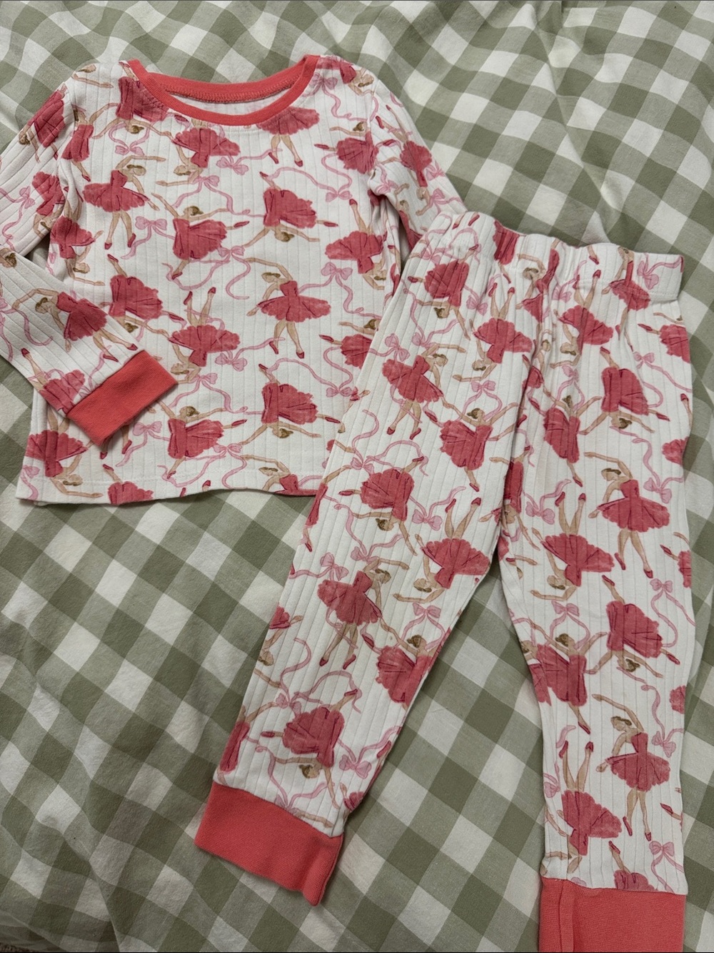 Girls Ballerina 100% Cotton Pajama Set 3-4T
